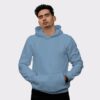 Stylish Baby Blue Plain Hoodie - Comfortable and Trendy
