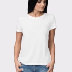 White Plain Women's Half Sleeve Round Neck T-Shirt - Classic and Versatile | Comfortable Fabric | Effortless Style