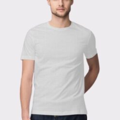 Melange Grey Plain Half Sleeve Round Neck T-Shirt - Effortless Style for Men