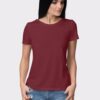 Maroon Women's Half Sleeve Round Neck T-Shirt - Classic and Versatile | Comfortable Fabric | Effortless Style