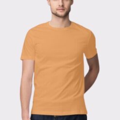 Mustard Yellow Plain Half Sleeve Round Neck T-Shirt - Vibrant Style for Men