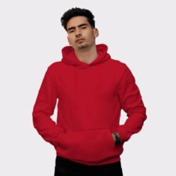 Red Plain Hoodie - Classic Style with a Bold Twist