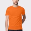 Orange Plain Half Sleeve Round Neck T-Shirt - Vibrant Style for Men