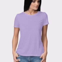 Iris Lavender Plain Women's Half Sleeve Round Neck T-Shirt - Comfortable and Stylish | Soft Fabric | Versatile Wardrobe Essential