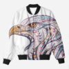 Eagle Anime Unisex AOP Bomber Jacket | Majestic, Stylish, Versatile | Soar with Anime Spirit