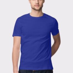 Royal Blue Plain Half Sleeve Round Neck T-Shirt - Regal Style for Men