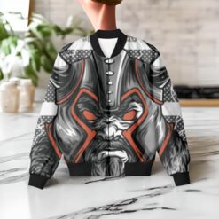 Warrior Face Unisex AOP Bomber Jacket | Channel Your Inner Strength