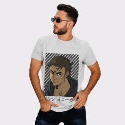 Eren Yeager AOT Half Sleeve Round Neck T-Shirt - Authentic Anime Merchandise for Fans