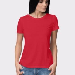 Red Plain Women's Half Sleeve Round Neck T-Shirt - Bold and Versatile | Comfortable Fabric | Effortless Style