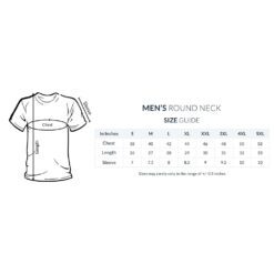 Half_Sleeve_Round_Neck_T-Shirt_printrove_size_guide