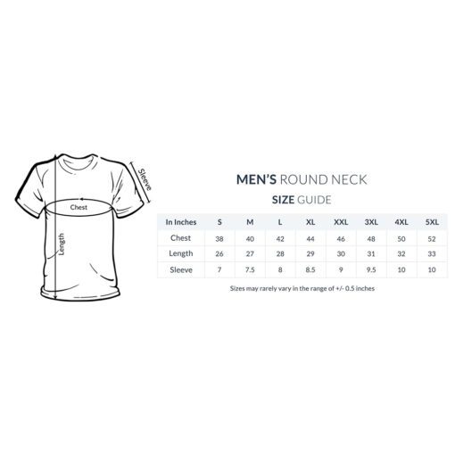 Half_Sleeve_Round_Neck_T-Shirt_printrove_size_guide