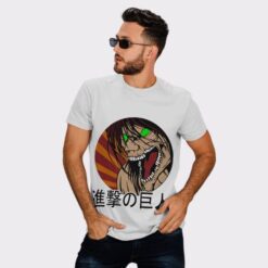 Eren Yeager's Attack Titan Half Sleeve Round Neck T-Shirt - Authentic Anime Merchandise for Fans