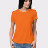 Orange Plain Women's Half Sleeve Round Neck T-Shirt - Vibrant and Versatile | Comfortable Fabric | Effortless Style