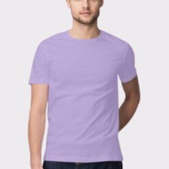Iris Lavender Plain Half Sleeve Round Neck T-Shirt - Stylish Simplicity for Men