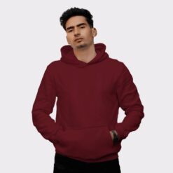 Classic Maroon Plain Hoodie - Timeless Style and Comfort