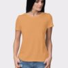 Mustard Yellow Plain Women's Half Sleeve Round Neck T-Shirt - Vibrant and Versatile | Comfortable Fabric | Effortless Style