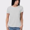 Melange Grey Women's Half Sleeve Round Neck T-Shirt - Casual and Comfortable | Versatile Wardrobe Essential