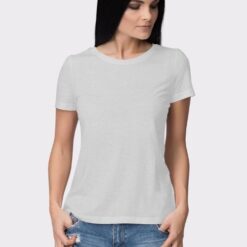 Melange Grey Women's Half Sleeve Round Neck T-Shirt - Casual and Comfortable | Versatile Wardrobe Essential