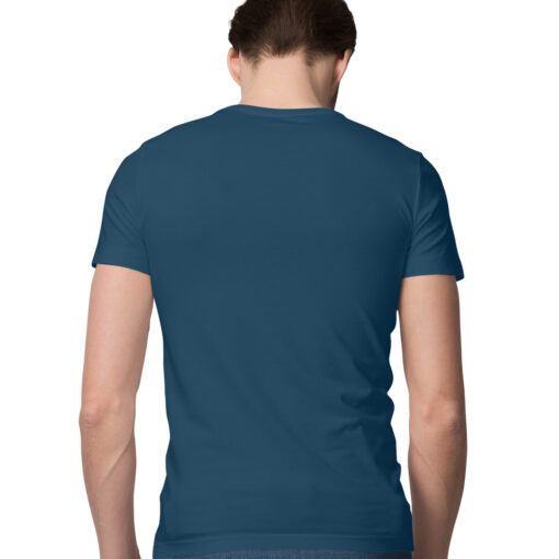 Navy Blue Plain Half Sleeve Round Neck T-Shirt - Classic Versatility for Men