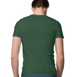 Olive Green Plain Half Sleeve Round Neck T-Shirt - Casual Coolness for Men