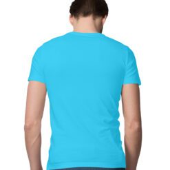 Sky Blue Plain Half Sleeve Round Neck T-Shirt - Refreshing Style for Men