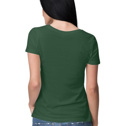 Olive Green Plain Women's Half Sleeve Round Neck T-Shirt - Stylish and Versatile | Comfortable Fabric | Effortless Elegance