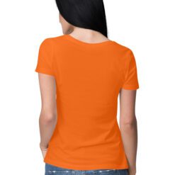 Orange Plain Women's Half Sleeve Round Neck T-Shirt - Vibrant and Versatile | Comfortable Fabric | Effortless Style
