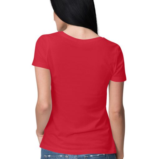 Red Plain Women's Half Sleeve Round Neck T-Shirt - Bold and Versatile | Comfortable Fabric | Effortless Style