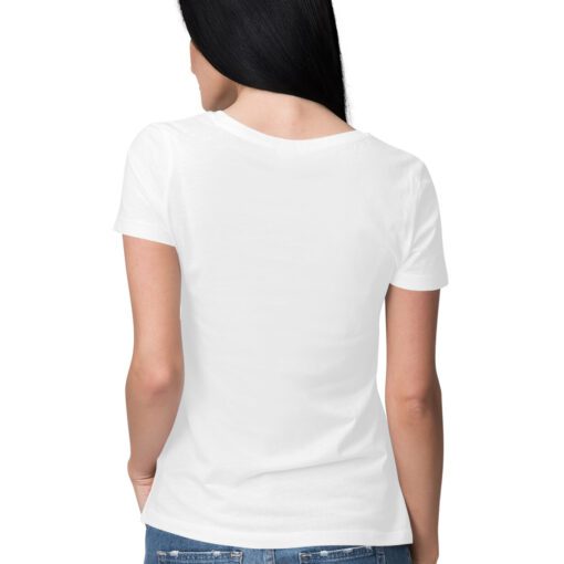 White Plain Women's Half Sleeve Round Neck T-Shirt - Classic and Versatile | Comfortable Fabric | Effortless Style