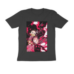 Demon Slayer Nezuko Half Sleeve Round Neck T-Shirt - Authentic Anime Merchandise for Fans