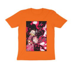 Demon Slayer Nezuko Half Sleeve Round Neck T-Shirt - Authentic Anime Merchandise for Fans