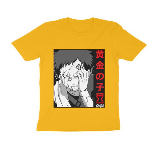 Naruto Gaara Half Sleeve Round Neck T-Shirt - Authentic Anime Merchandise for Fans
