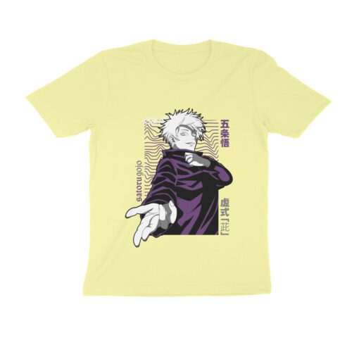 Jujustu Kaisen Gojo Half Sleeve Round Neck T-Shirt - Authentic Anime Merchandise for Fans