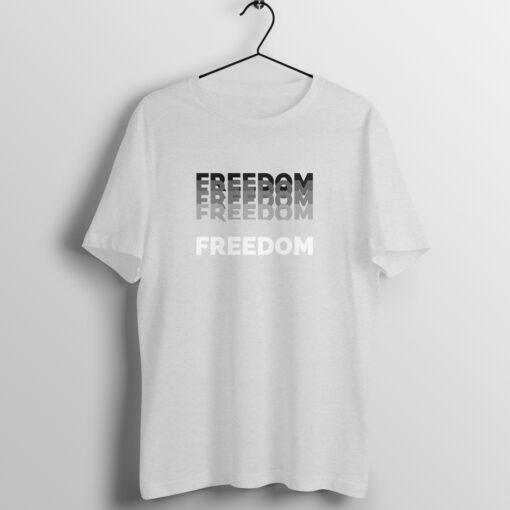 Freedom" Half Sleeve T-Shirt with Round Neck Design - Embrace Your Liberation