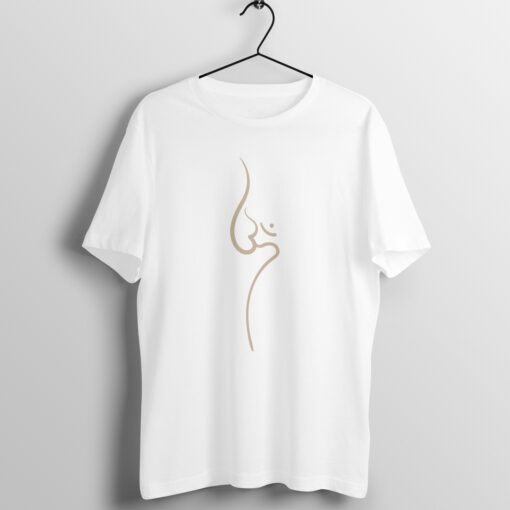 Om Half Sleeve Round Neck T-Shirt - Divine Love, Comfortable Unisex Fit