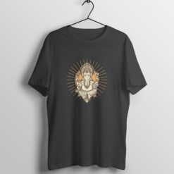 Ganesha Half Sleeve Round Neck T-Shirt - Divine Love, Comfortable Unisex Fit
