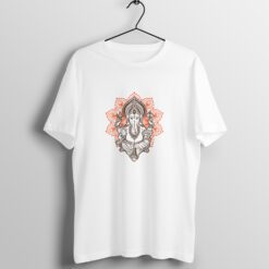 Ganesh Half Sleeve Round Neck T-Shirt - Divine Symbol, Comfortable Unisex Fit